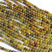 Fashion Natural Yellow Popcorn Stone carnelian onyx agat 6mm 8mm 10mm 12mm Round Loose Beads Jewelry Findings 15inch A35 2024 - buy cheap