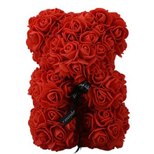 Oso de peluche con flores artificiales, regalo de cumpleaños para novia, decoración de aniversario para fiesta de boda 2024 - compra barato