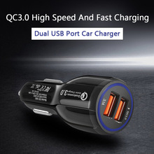 Quick Charge 3.0 Car Charger 5V 3.1A Mobile Phone 2 Port USB Car-Charger Qualcomm QC3.0 Fast Charging For iPhone Samsung Charger 2024 - buy cheap