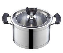Free shipping casserole 4 litre stainless steel pot noodles cooker /soup pot cooking utensil 2024 - buy cheap