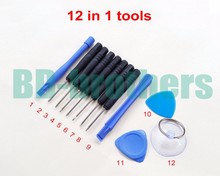 12 in 1 Opening Tools Kit Screwdriver Repair Tool T3 T4 T5 T6 For iPhone Samsung MOTO Nokia SIEMENS Phone 100sets/lot 2024 - buy cheap