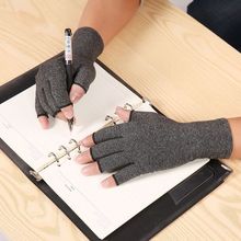Women Men Arthritis Compression Gloves Fingerless Joint Pain Relief Rheumatoid Osteoarthritis Hand Wrist Support Therapy Mittens 2024 - compre barato