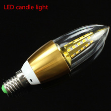 1 PCS vela LED de luz 2835SMD lâmpada altos Brightnes 5 W E14 AC220V 230 V 240 V / branco quente 2024 - compre barato