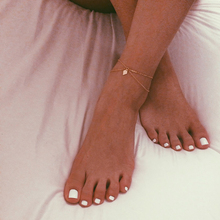 Pulseira boho de tornozeleira feminina com dupla camada, joias para os pés, bracelete de corrente para pernas, joias para sandálias praia pés descalços 2024 - compre barato