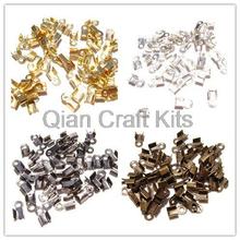 5000pcs mixed size 3mm-6mm mix color silver,gold,bronze Nickel Free Fold Cord Tips, Clasps, Ribbon Crimp End Caps Iron for DIY 2024 - buy cheap