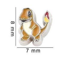 20PCS/lot Dinosaur Alloy Floating Locket Charms Fit For DIY Glass Magnetic Floating Locket Jewelry Making 2024 - buy cheap