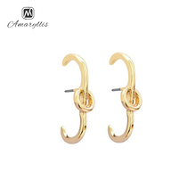 Amaiyllis Simple Metal Knott Bow Stud Earrings For Women Vacation Geometric Post Earrings Minimalist Gold Color Earrings Brincos 2024 - buy cheap