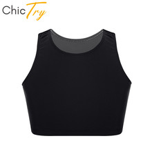 ChicTry Kids Teens Solid Color Basic Sports Ballet Gymnastics Sleeveless Crop Top Children Girls Stage Performance Dance Costume 2024 - buy cheap