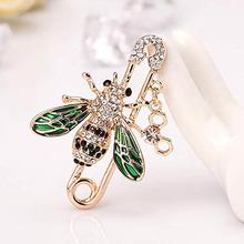 Fashion Women Bee Enamel Rhinestone Brooch Pin Scarf Clothes Lapel Decor Jewelry office lady 2024 - buy cheap