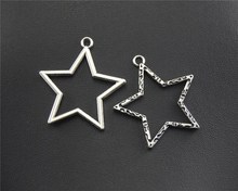 15pcs  Silver Color The hollow pentagram Charm Pendant DIY Necklace Jewelry Findings 31mm A1431 2024 - buy cheap
