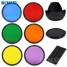 Kit de filtros para lente de cámara Digital, Kit de filtro especial a todo Color, 49, 52, 55, 58, 62, 67, 72, 77MM, verde/morado/naranja/azul/rojo/amarillo, 6 uds. 2024 - compra barato