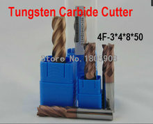HRC60 4F-3.0*4*8*50 cnc cutter tool  tungsten alloy milling cutter 2024 - buy cheap