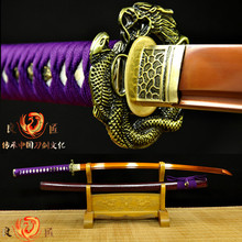 handmade Japanese Samurai Sword Katana 9260 red Spring Steel battle ready full tang 2024 - buy cheap