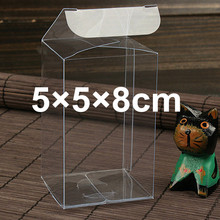 50PCS 5*5*8cm Transparent waterproof Clear PVC boxes Packaging small plastic box storage for food/jewelry/Candy/Gift/cosmetics 2024 - buy cheap