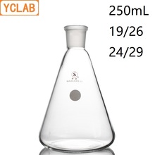 YCLAB 250mL 19/26 & 24/29 Erlenmeyer Flask Borosilicate 3.3 Glass Standard Ground Mouth Conical Triangle Labware 2024 - buy cheap