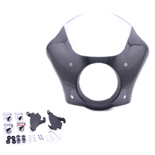 Kit de carenagem e bloqueio de disparo para faróis, 1 conjunto de faróis dianteiros de plástico abs de 39mm para harley sportster xl883 1200 para fumaça/transparente 2024 - compre barato