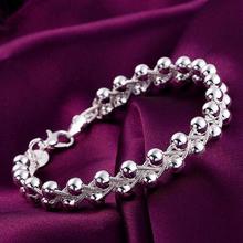 Pulsera de cadena con cuentas de moda para mujer, brazalete de cristal de estilo romano, bonito, 925 2024 - compra barato