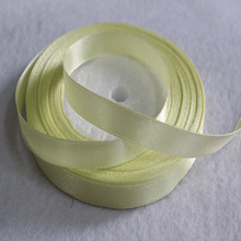 3/8"10mm Light yellow Satin Ribbon For Hairbow DIY Party Decoration, 25Yards/Roll 2024 - buy cheap