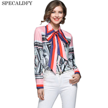 Spring 2020 Runway Top Womens Tops And Blouses European Fashion Casual Elegant Shirts Ladies Office Shirt Blusas Femininas 2024 - buy cheap