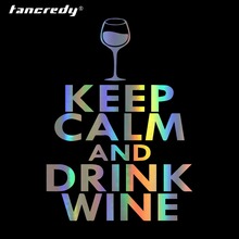 Tancredy Car Bumper Sticker Vinyl Keep Calm And Drink Wine For Car Window Stickers and Decals Car Styling Decoration Accessories 2024 - buy cheap