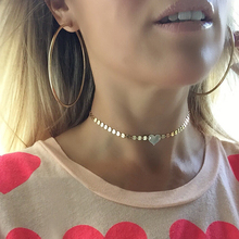 Ожерелье круглое в форме сердца ручной работы, модный аксессуар, Очаровательная Женская цепочка на шею 2024 - купить недорого
