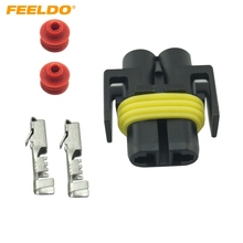 FEELDO 1pc Car Female HID Headlight Bulb Socket Connectors For H8/H9/H11/880/881 LED/HID Lights #CA1820 2024 - buy cheap