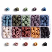 150 Pieces 8mm Lava Stone Beads Natural Round Loose Beads for Jewelry Making Findings Accessories 2024 - buy cheap