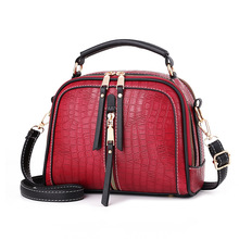 Сумка-мессенджер YINGPEI Женская, кожаная сумочка на плечо, модный тоут, сумочка-кошелек, подарок, цвет черный, красный 2024 - купить недорого