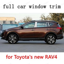 Car Exterior Accessories full Window Trim for Toyota new RAV4 Stainless Steel Decoration Strips car stying with column 2024 - buy cheap