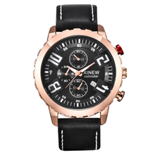 Rose Gold Watches Top Famous Luxury Brand Watch Mens Leather Band Date Quartz Wrist Watch Men Sport Clock Relogio Masculino 8193 2024 - buy cheap