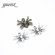 YuenZ 20pcs Spider Charms Bronze Tibetan Silver Plated Pendants Antique Jewelry Making DIY Handmade Craft 19*15mm D223 2024 - buy cheap