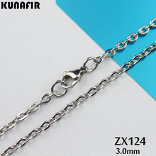 16-38"  length 3.2mm cross chain stainless steel necklace fashion Jewelry man women welding chains ZX124 2024 - buy cheap