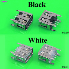 Cltgxdd-conector USB PCB hembra, conector tipo A, ángulo plano, 180 grados, color negro, 2 uds. 2024 - compra barato