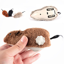 Hot Creative Funny Clockwork Spring Power Plush Mouse Toy Cat Dog Playing Toy Mechanical Motion Rat Pet Accessories 2024 - buy cheap