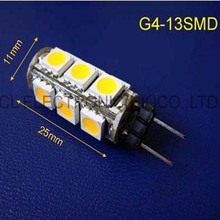 High quality G4 led lamps 13SMD 5050 12VDC, led G4 light 12v ,G4 led bulbs, G4 lamps (free shipping 50pcs/lot) 2024 - buy cheap