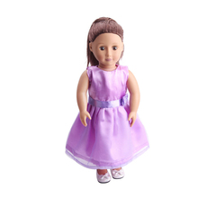 Doll clothes Royal purple princess Evening dress toy accessories fit 18 inch Girl dolls and 43 cm baby doll c108 2024 - buy cheap