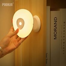 Smart Dimming LED PIR Motion Sensor Cabinet Light Remote Control Night Light Wardrobe Light USB Rechargeable Bookcase Light 2024 - buy cheap