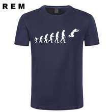 REM-camisetas baratas para hombre, Camiseta estampada de manga corta con cuello redondo, la evolución de Parkour 2024 - compra barato
