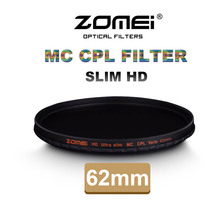 Zomei 62mm-filtro polarizador inteligente, filtro polarizador cpl pro, hd, 18 camadas, filtro circular, para canon, nikon, sony, pentax, leica 2024 - compre barato