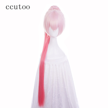 ccutoo Huan Xiaoyi Pink Ombre Long Synthetic Cosplay Costume Wig With Chip Ponytail Heat Resistance Party Costume Wigs 2024 - buy cheap