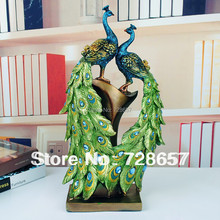 Escultura china tradicional de pareja de pavo real, estatua de amantes de pavo real, mascota de ciervo artesanal, decoración de boda, regalo del Día de San Valentín 2024 - compra barato