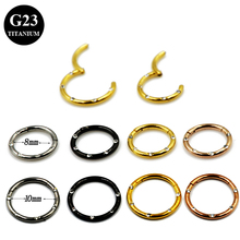 2Pcs 16g Titanium CZ Gem Septum Clicker Labret Ring Nose Ring Ear Cartilage Earring Piercing Jewelry 2024 - buy cheap