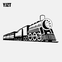 YJZT 18,7 см * 9,4 см поезд паровоз декоративные виниловые наклейки для автомобиля наклейка черный/серебристый C3-1777 2024 - купить недорого