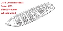 Модель NIDALE, бесплатная доставка, наборы моделей спасательных шлюпок из массива дерева, модель спасательной шлюпки 1/35 26 футов 2024 - купить недорого