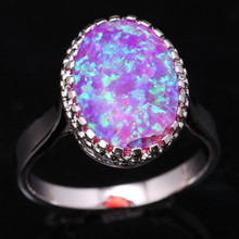 Hot Sell Tantalizing Pink Fire Opal  Silver Plated Argent Jewelry Wedding Ring Us# Size 6 7 8 9 SF1217 2024 - buy cheap