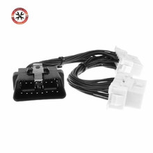 High Quality 16 pin OBD2 OBDii OBD 2 Splitter Extension Cable one Male to Two Female Y Cable OBD2 splitter extension 2024 - buy cheap