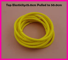 50PCS 3mm Top Elasticity Yellow Elastic Ponytail Holders rope,Golden seamless elastic hair ties hair bands for DIY 2024 - buy cheap