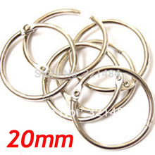 Anillos de Metal chapado en plata para álbum de recortes, anillas de carpeta de tarjetas, llaveros para llaveros, álbum de recortes, accesorios de bricolaje, 20mm, 100 Uds. 2024 - compra barato