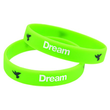 OBH 50PCS Love Hope Dream Motivation Silicone Bracelet Printed Logo 2 Colors 2024 - buy cheap