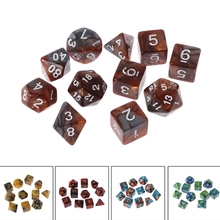 Dados laterales para mazmorras y dragones, D4, D6, D8, D10, D12, D20, 10 unids/set por juego 2024 - compra barato